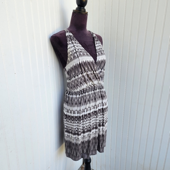 Cynthia Rowley Stretch Aztec Woman's Gray White Knit Casual Sheath Dress S - Picture 10 of 14